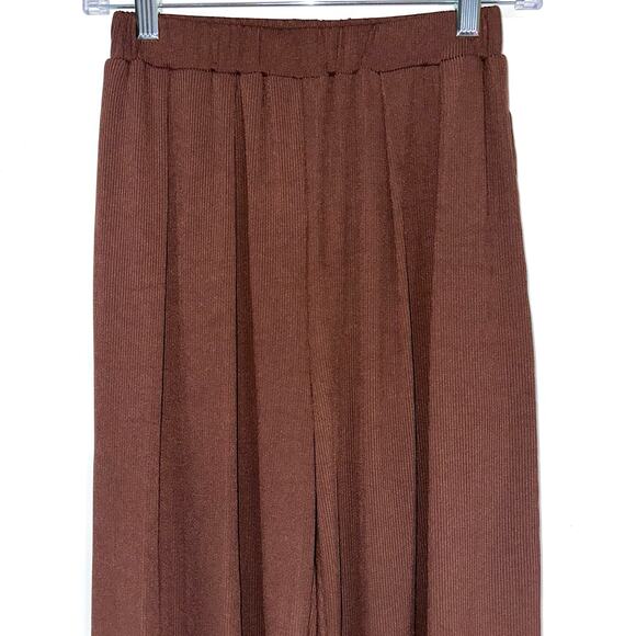 NWT Cider Brown Elastic Waist Wide Leg Pants Size XS - Picture 7 of 15